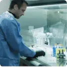 Alan working in lab