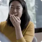 Rachel laughing